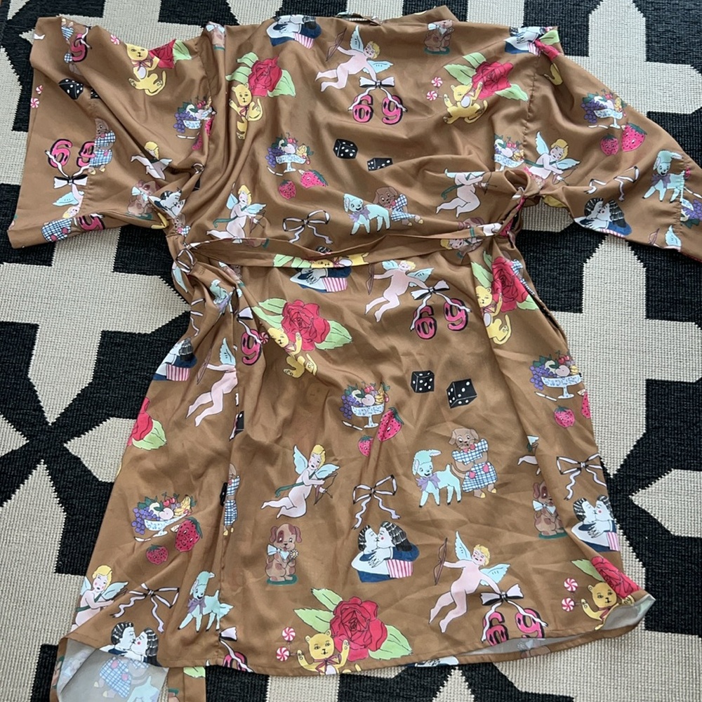 Solstice Intimates x 69 Tearz Crepe Short Robe - Picture 6 of 6